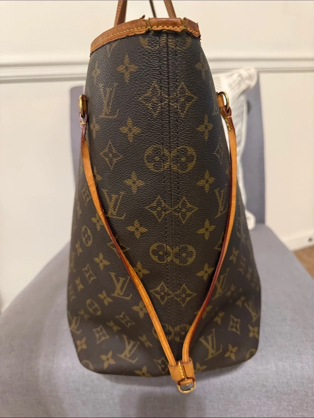 Louis Vuitton Monogram Canvas Tote with Vachetta Trim